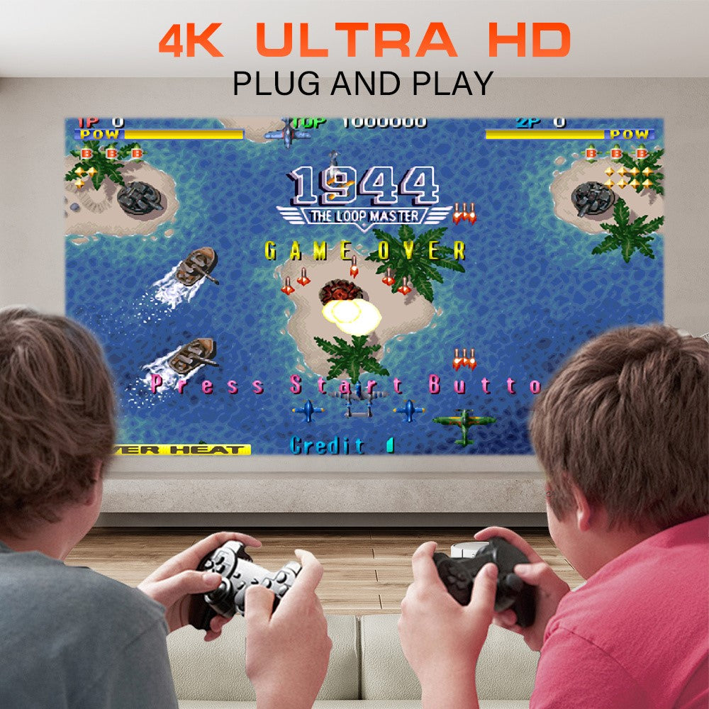 P30MAX Portable Gaming Projector with 2 Controller 720P HD Android 11 36000+ Games Screen Projection Device