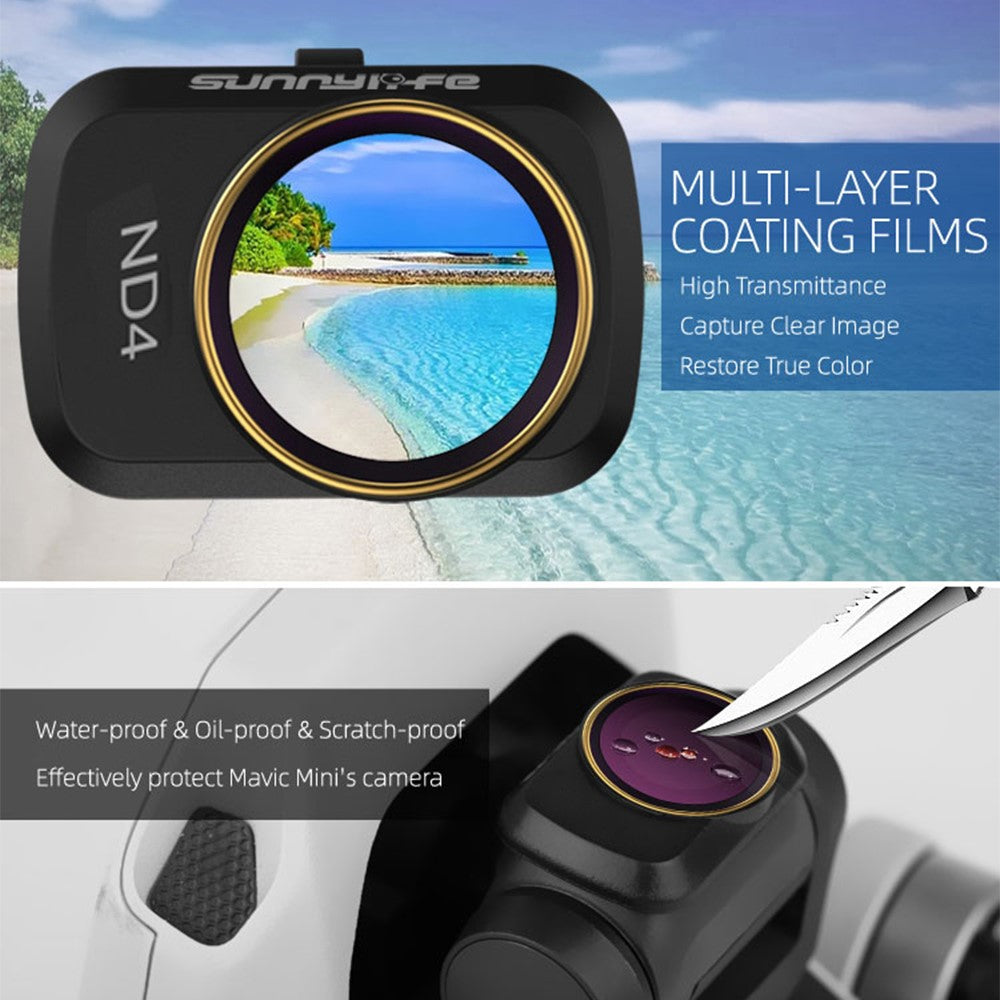 SUNNYLIFE Lightweight Drone Camera Lens Filter Multi Coated ND Filters for DJI Mini SE/2/Mavic Mini