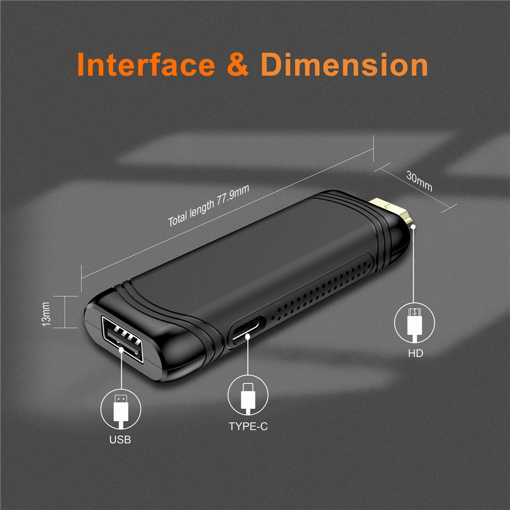 YD925 2+8GB Android Smart TV Stick Quad Core ARM Cortex A53 4K Streaming TV Stick