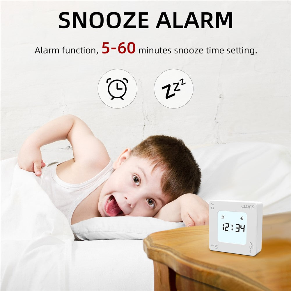 EN7019 Portable Flip Timer Mini Time Reminder Vibrating Timer Countdown Alarm Clock with Backlit