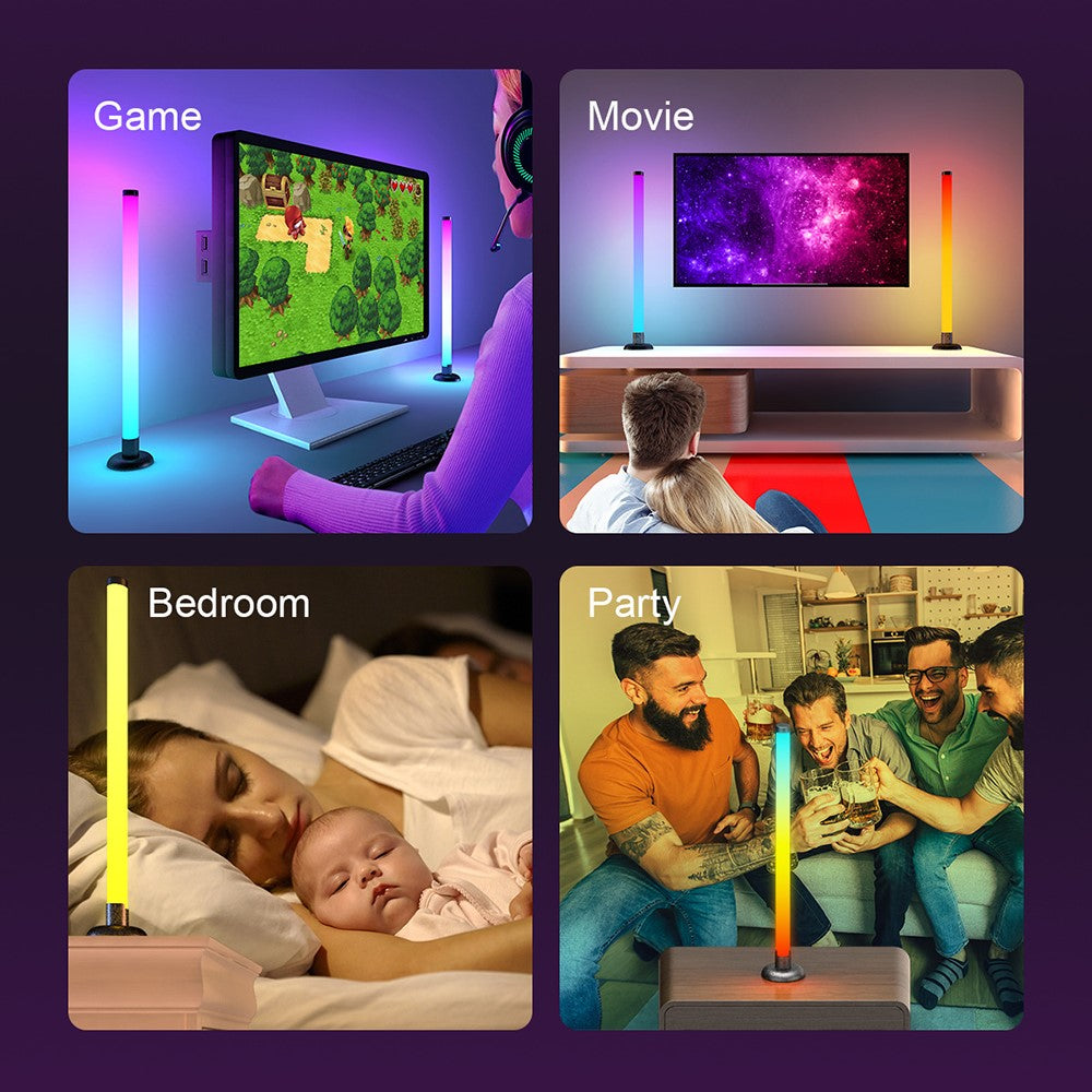 SAL061 360 Degree RGB LED Desk Ambient Light Bar Tuya WiFi Bluetooth-compatible Music Sync Atmosphere Lamp for Gaming