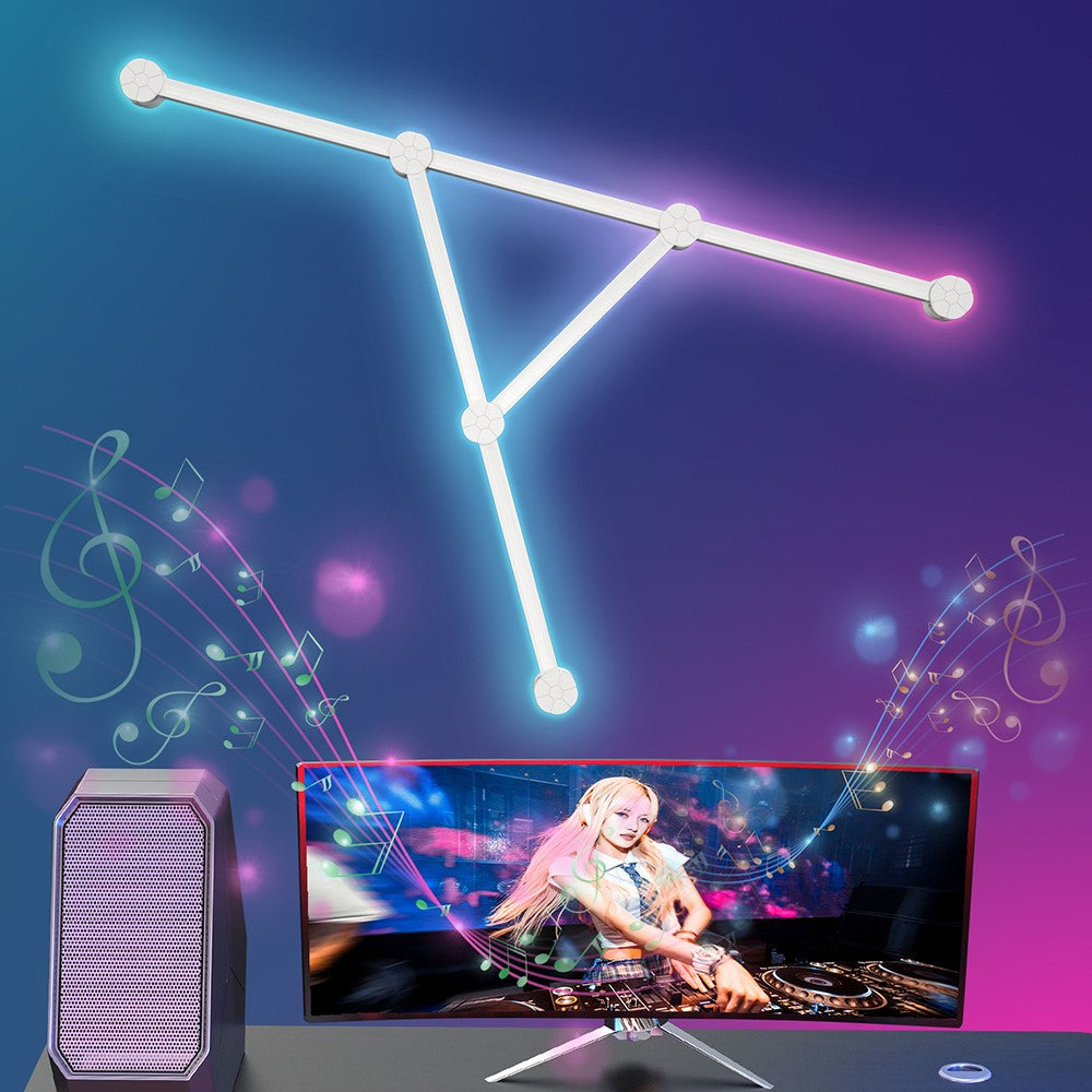 DIY024 12Pcs Tuya WiFi Smart Atmosphere Wall Lights Bluetooth-compatible DIY Modular RGBIC LED Music Sync APP Control Ambient Lamp