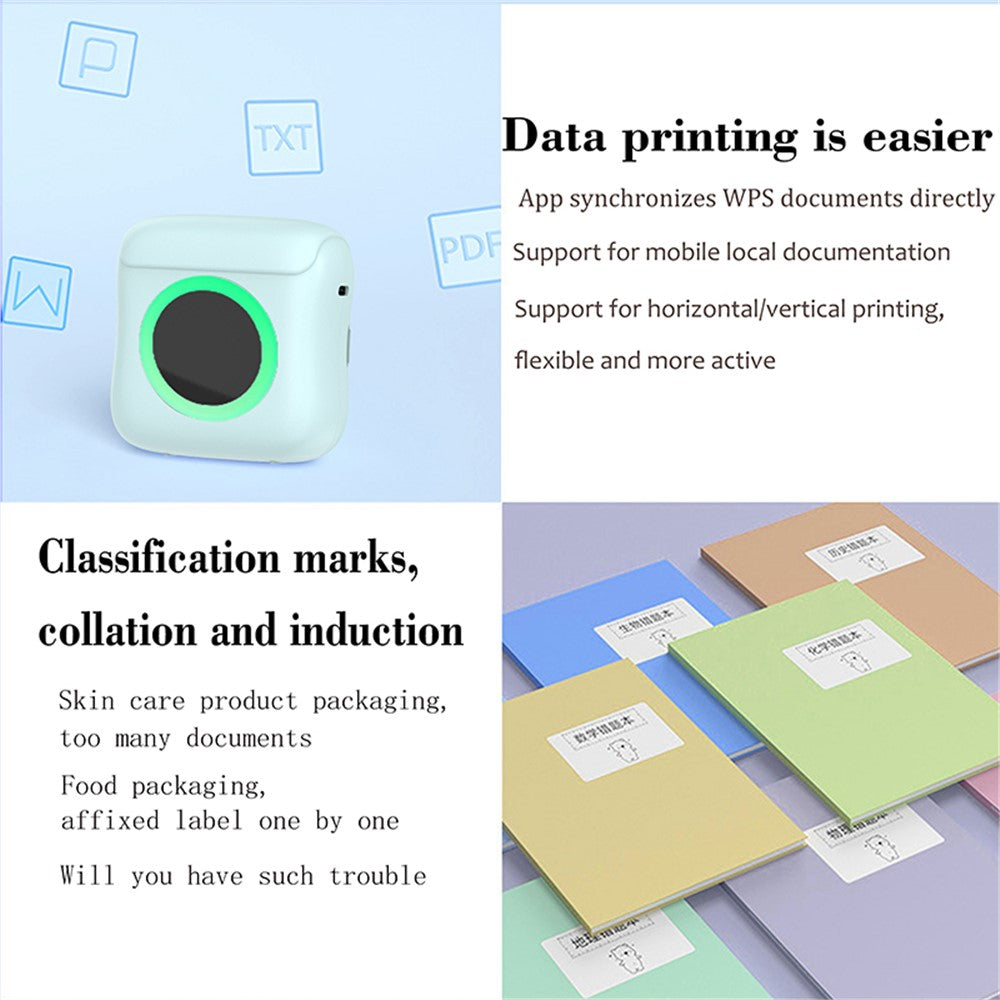 C22 Multifunctional Pocket Thermal Printer Bluetooth-compatible Label Maker, Standard Version