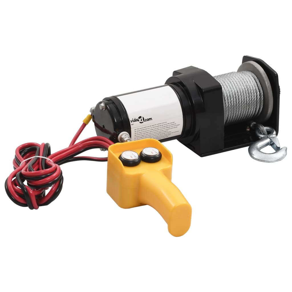 12V elektrische Seilwinde mit Kabel-Fernbedienung – Kraftvolle Winde für Auto & Anhänger