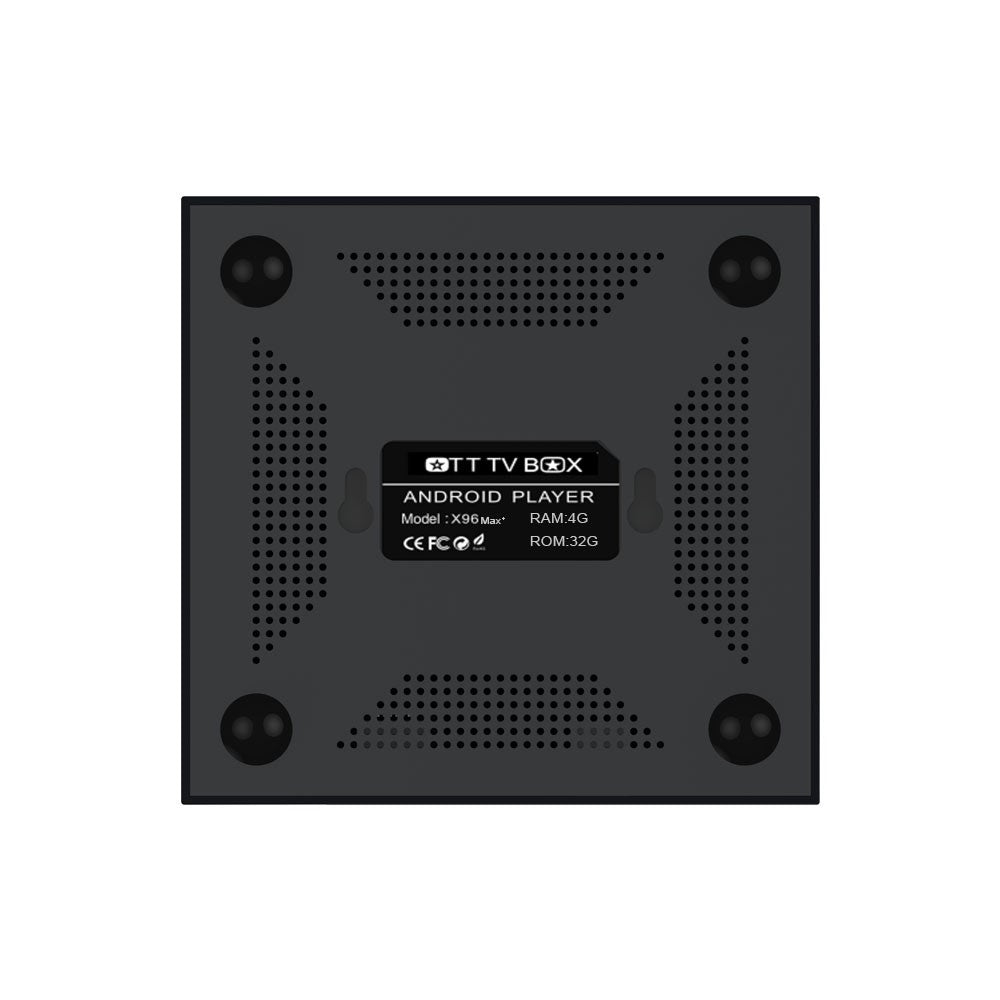 X96 MAX+ Amlogic S905X3 Quad Core Android 9.0 Bluetooth-compatible TV Box WiFi Media Player 4+64GB