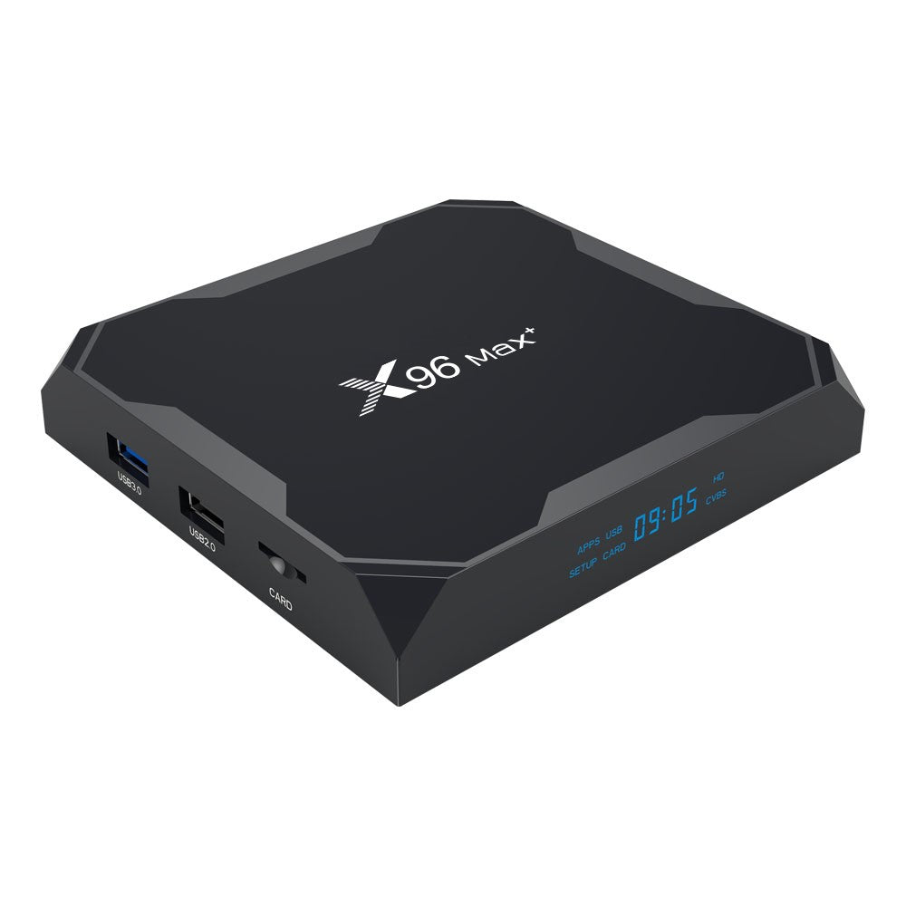 X96 MAX+ Amlogic S905X3 Quad Core Android 9.0 Bluetooth-compatible TV Box WiFi Media Player 4+64GB