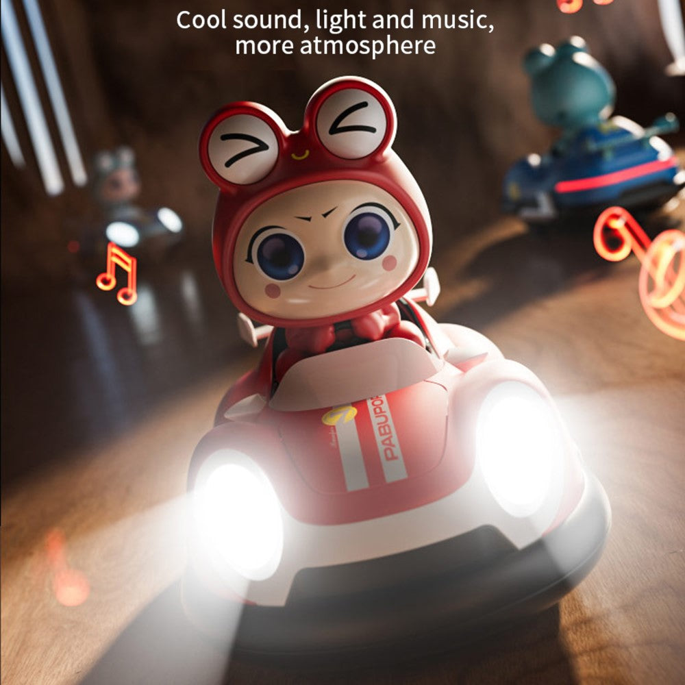 4DRC Y7 Remote Control Bumper Car with Light and Music Pop-Up Doll Children Battle Toy, 2 Batteries