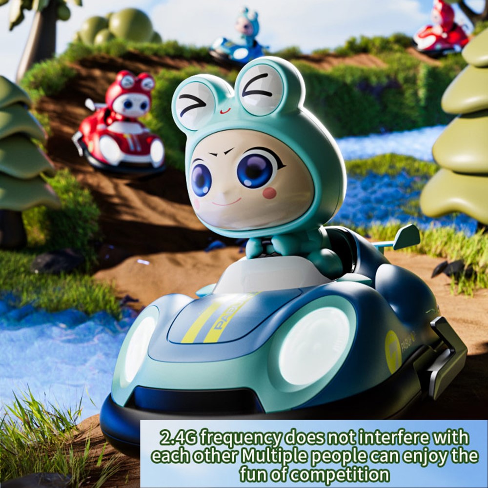 4DRC Y7 2Pcs Pop-Up Doll Remote Control Bumper Car with Light and Music Children Battle Toy (1 Battery / Car)