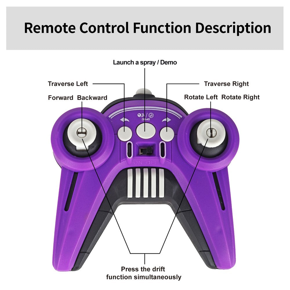 HD3377 1 / 14 RC Racing Car Toy Light Music Mist Spray Remote Control Car, Remote Controller + Gesture Sensing Controller