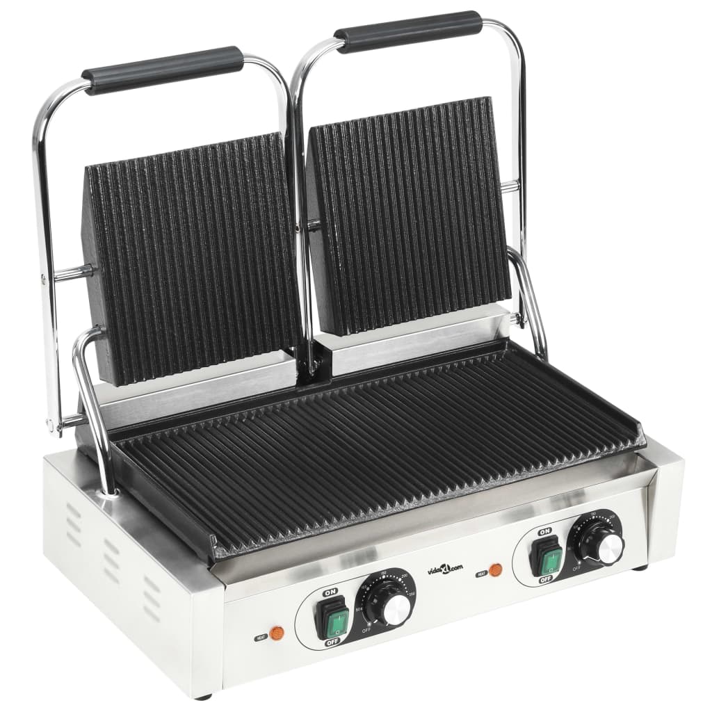 Doppelter Gerillter Panini-Grill 3600 W 57X30,5X20 Cm