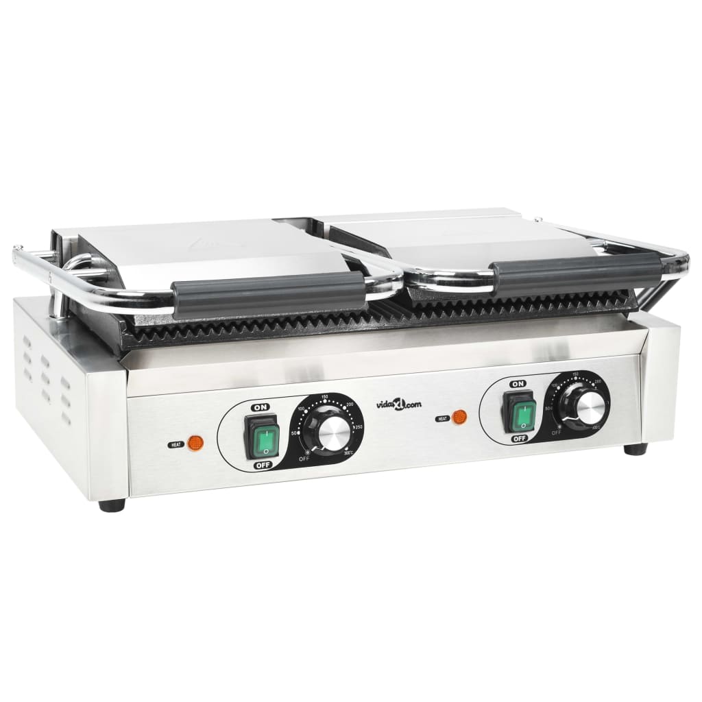 Doppelter Gerillter Panini-Grill 3600 W 57X30,5X20 Cm