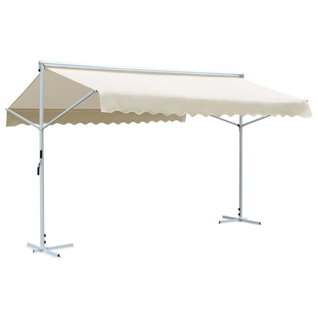 Freistehende Markise Cremefarben 4 X 3 M Creme
