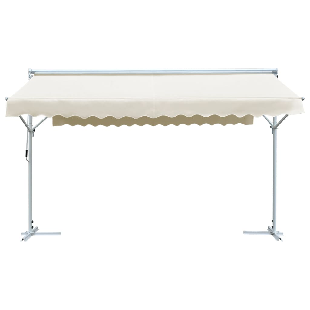 Freistehende Markise Cremefarben 4 X 3 M Creme