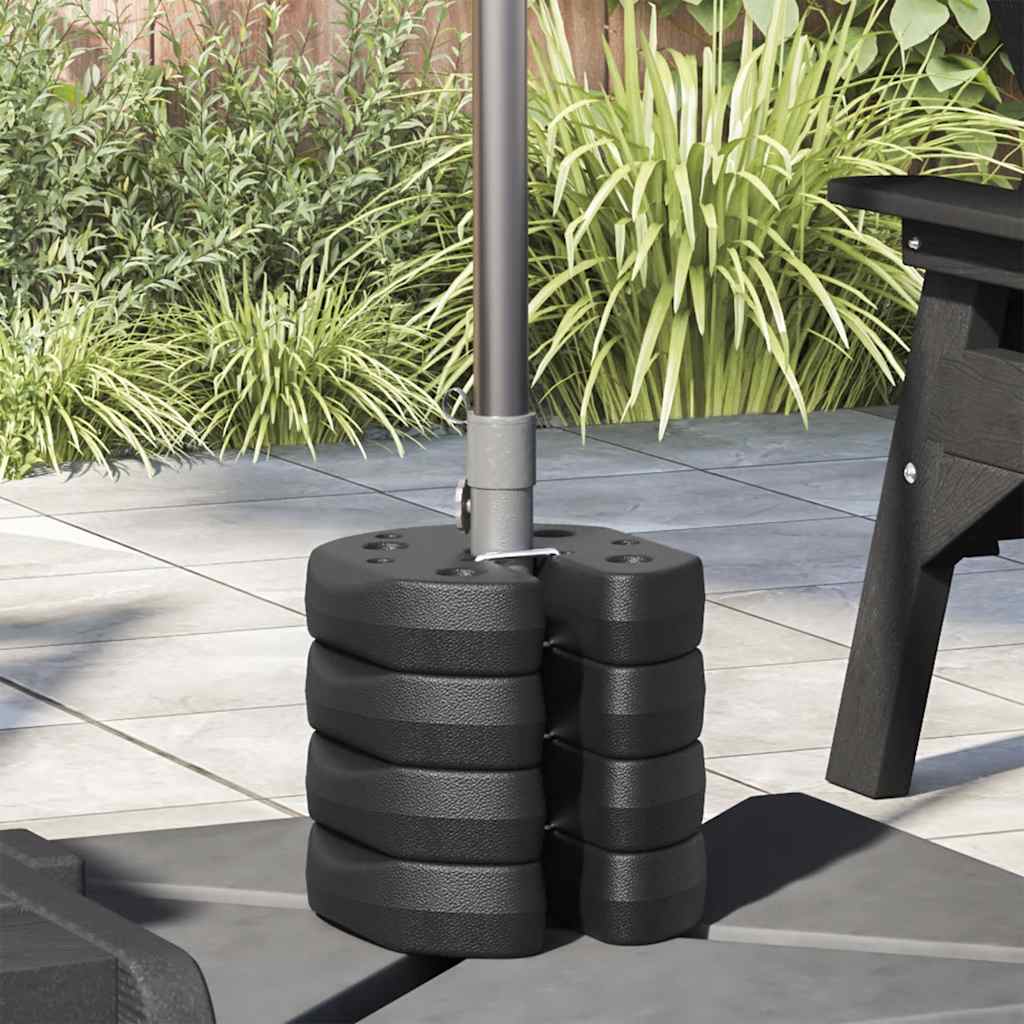 Pavillon-Gewichte 4 Stk. Schwarz 220X50 Mm Beton