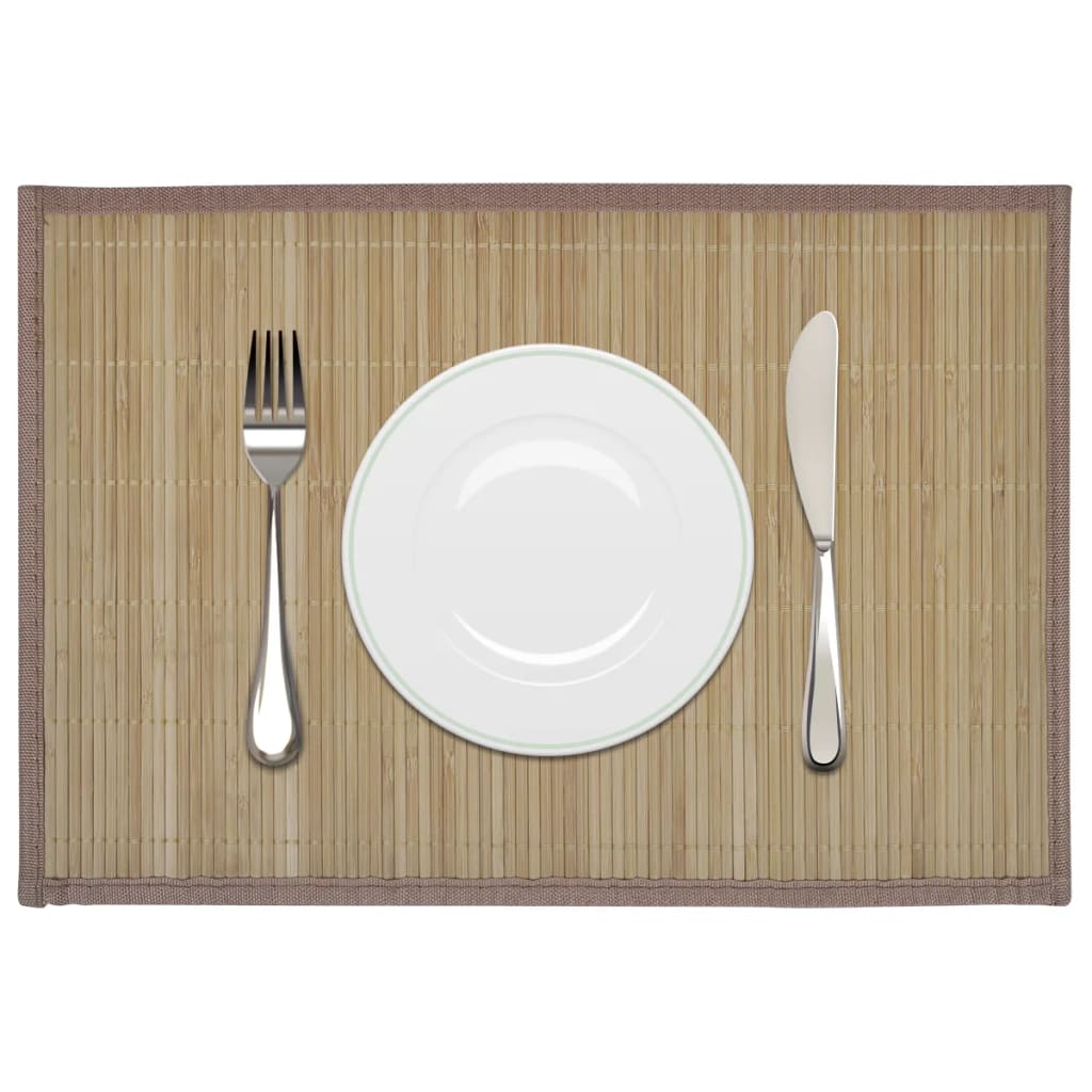 6 Bambus-Platzdeckchen 30 X 45 Cm Natur