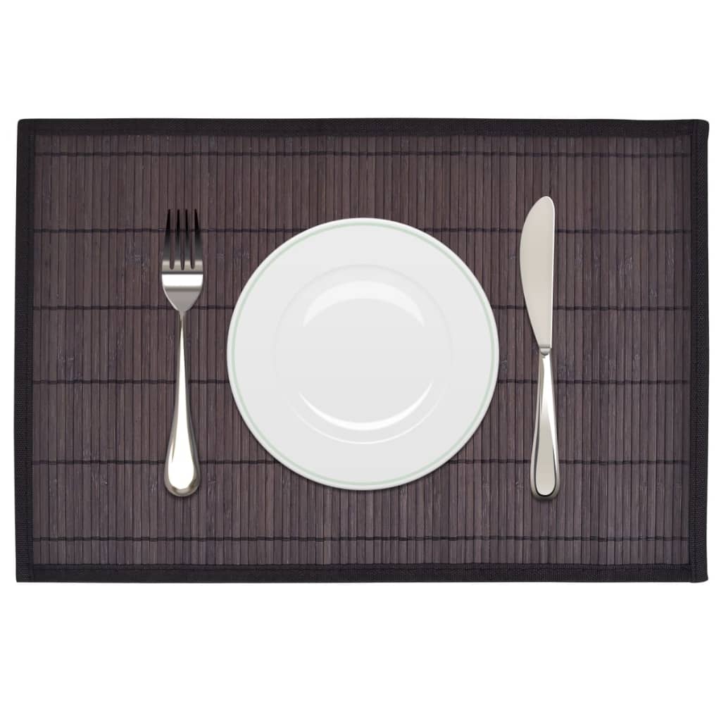 6 Bambus-Platzdeckchen 30 X 45 Cm Natur