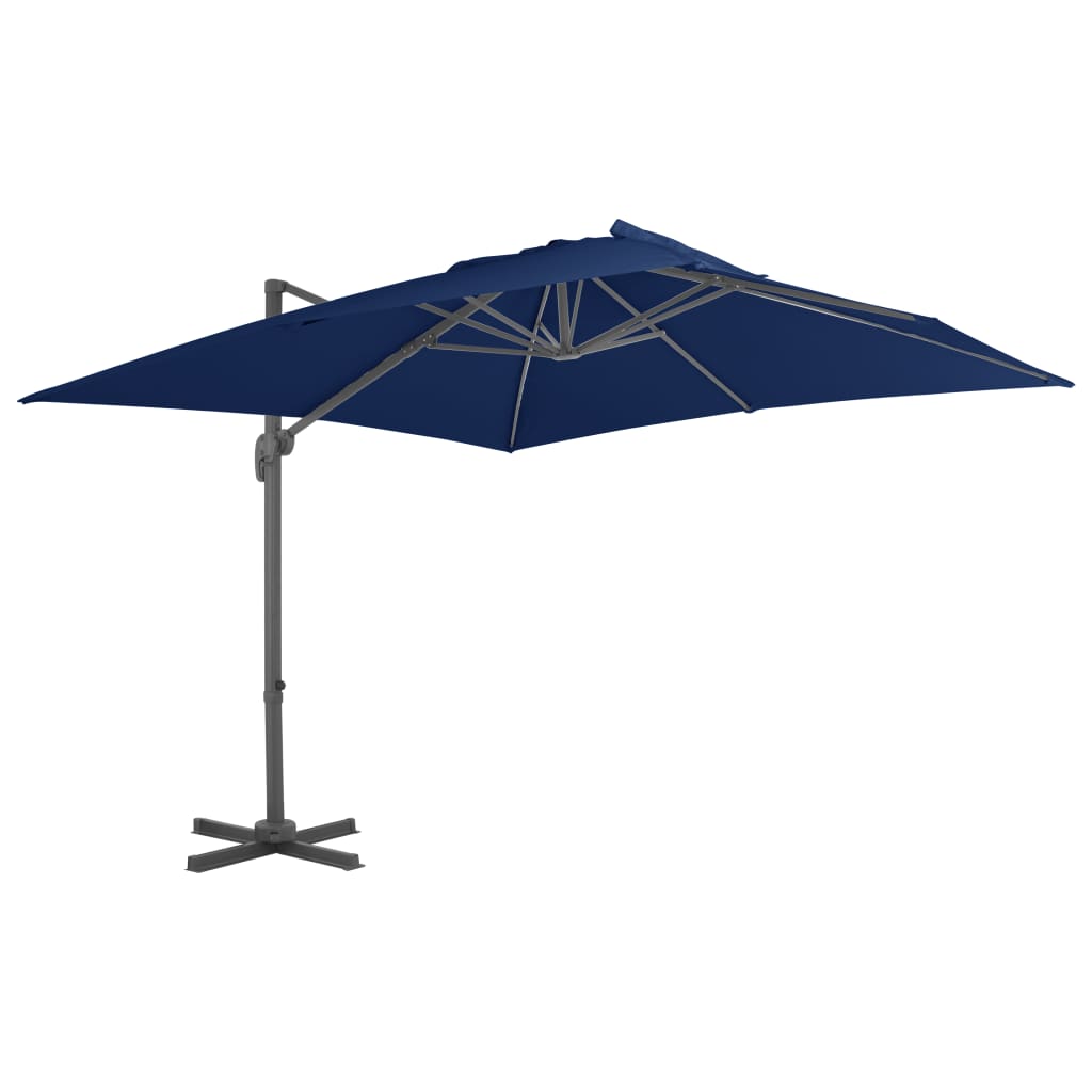 Ampelschirm Mit Aluminium-Mast 4X3 M Azurblau
