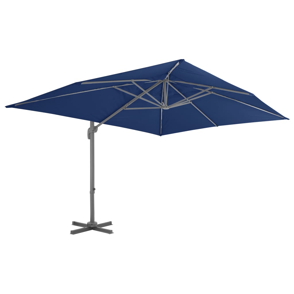 Ampelschirm Mit Aluminium-Mast 4X3 M Azurblau