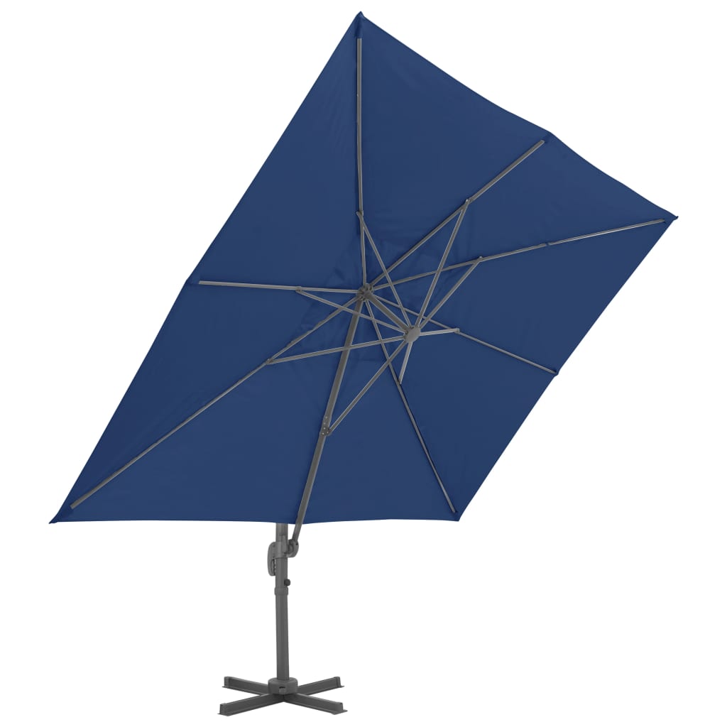Ampelschirm Mit Aluminium-Mast 4X3 M Azurblau