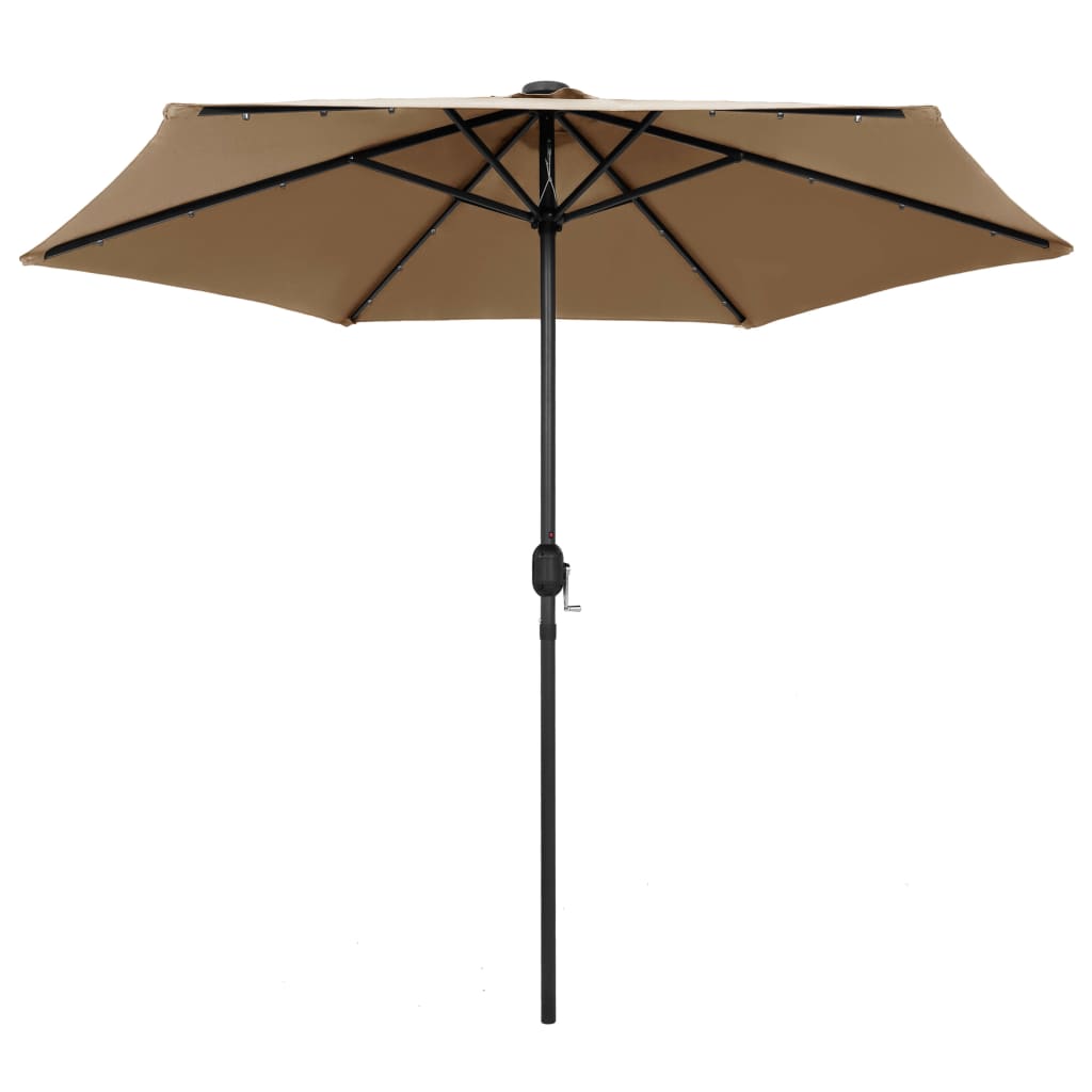 Sonnenschirm Mit Led-Beleuchtung Und Alu-Mast 270 Cm