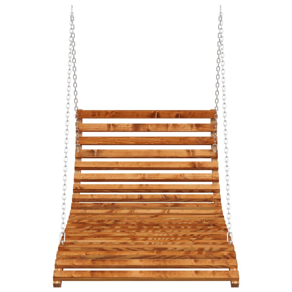 Bett-Schaukel Bugholz Massiv Mit Teak-Finish 115X147X46 Cm Grau