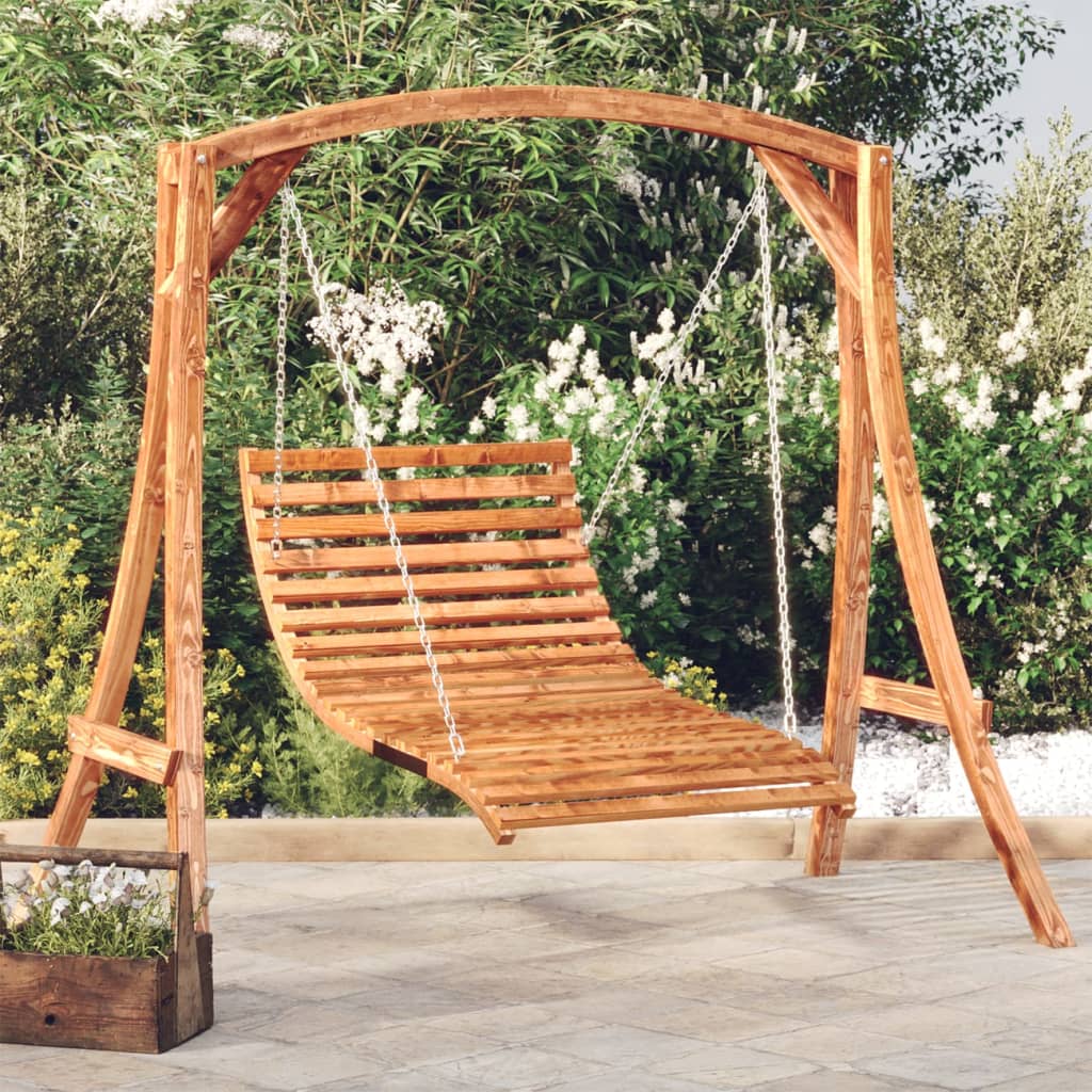 Bett-Schaukel Bugholz Massiv Mit Teak-Finish 115X147X46 Cm Grau