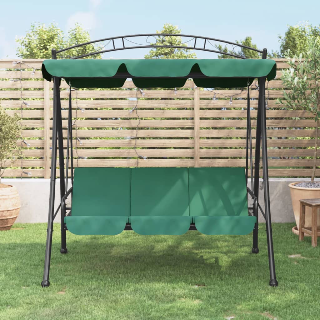 Gartenschaukel Mit Bettfunktion Und Dach 198×120×205 Cm Stahl