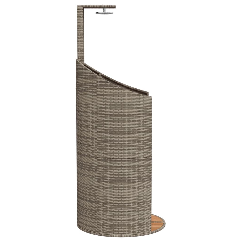 Gartendusche 100X100X241,5 Cm Poly Rattan Akazienholz