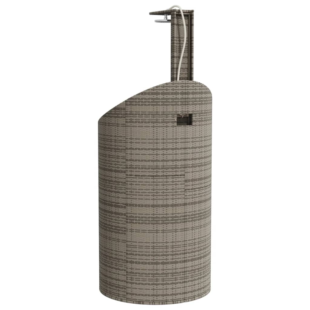 Gartendusche 100X100X241,5 Cm Poly Rattan Akazienholz