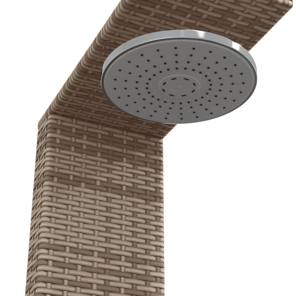 Gartendusche 100X100X241,5 Cm Poly Rattan Akazienholz