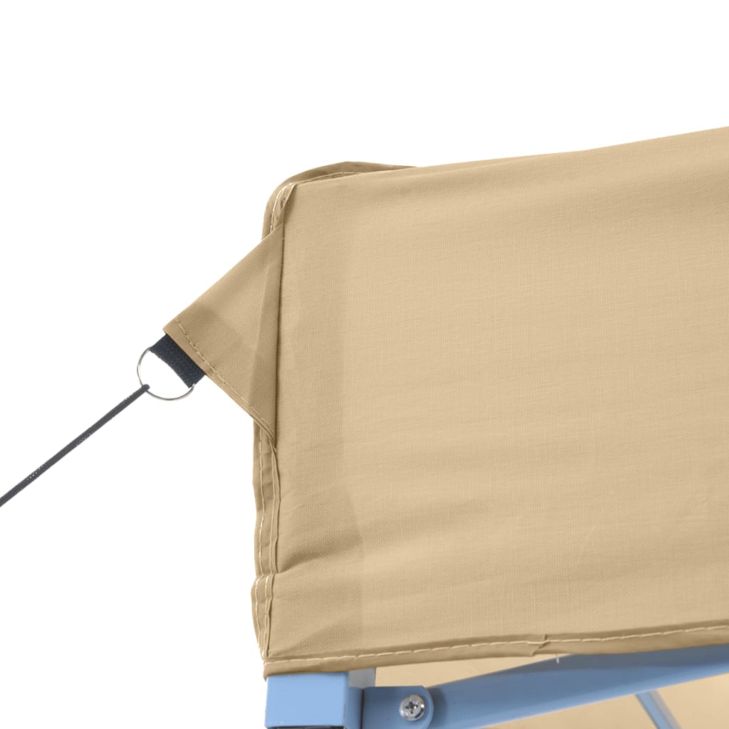 Partyzelt Faltbar Pop-Up Mit 4 Seitenteilen Beige