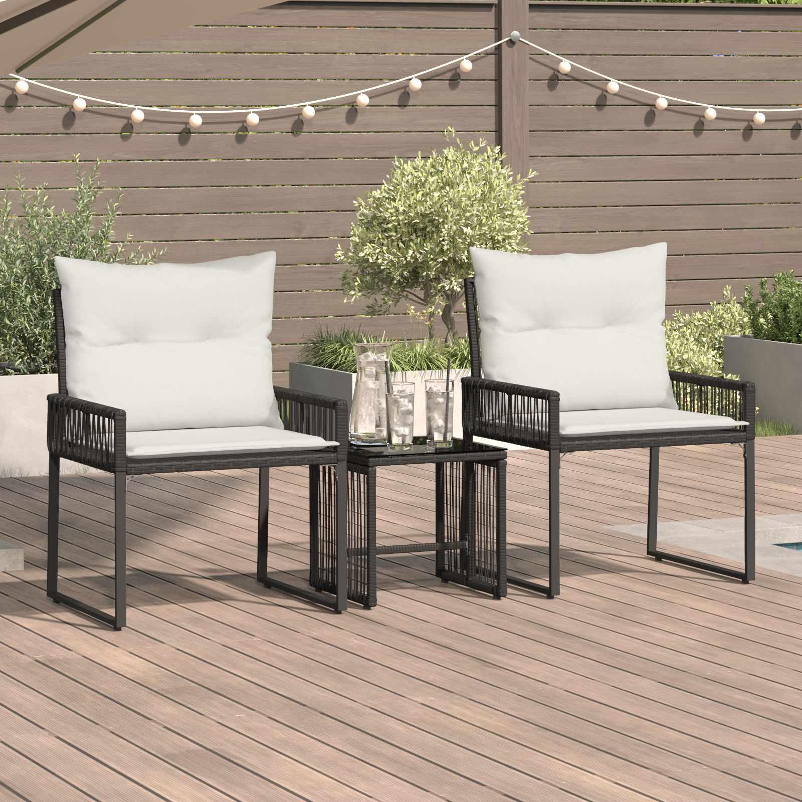 Gartenmöbel Set 7 Pcs Poly-Rattan