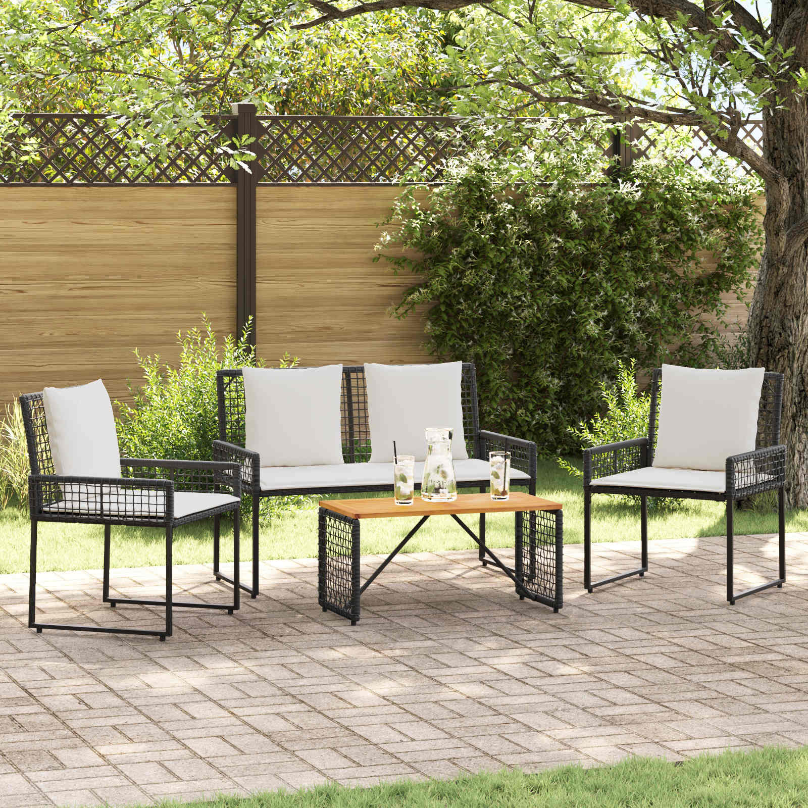 Gartenmöbel Set Mit Kissen Stahl