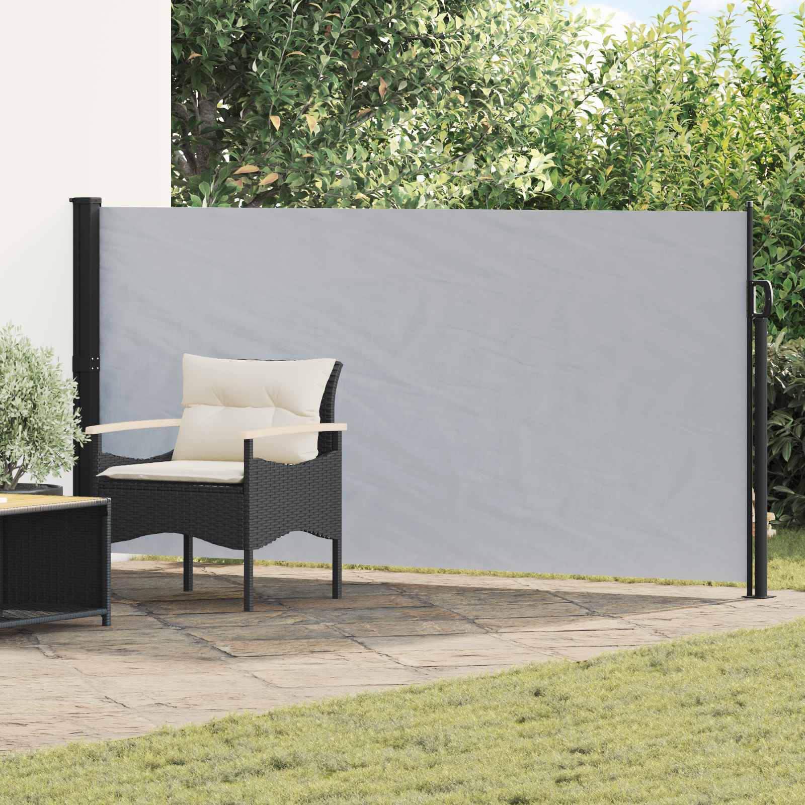 Ausziehbares Seitenmarkise 300 X 200 Cm Polyester Grau
