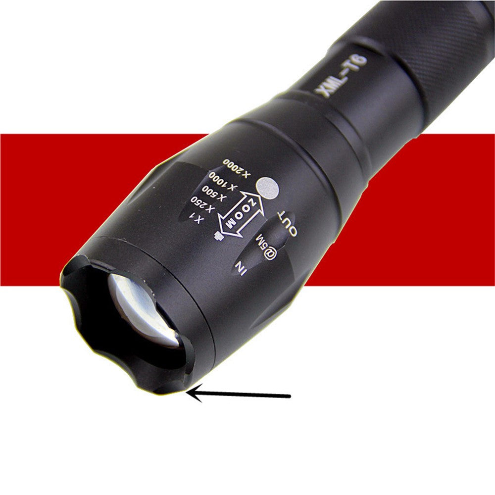 CREE XML-T6 Ultra Bright LED Flashlight Torch with Adjustable Focus Zoom (18650 Version Alone)