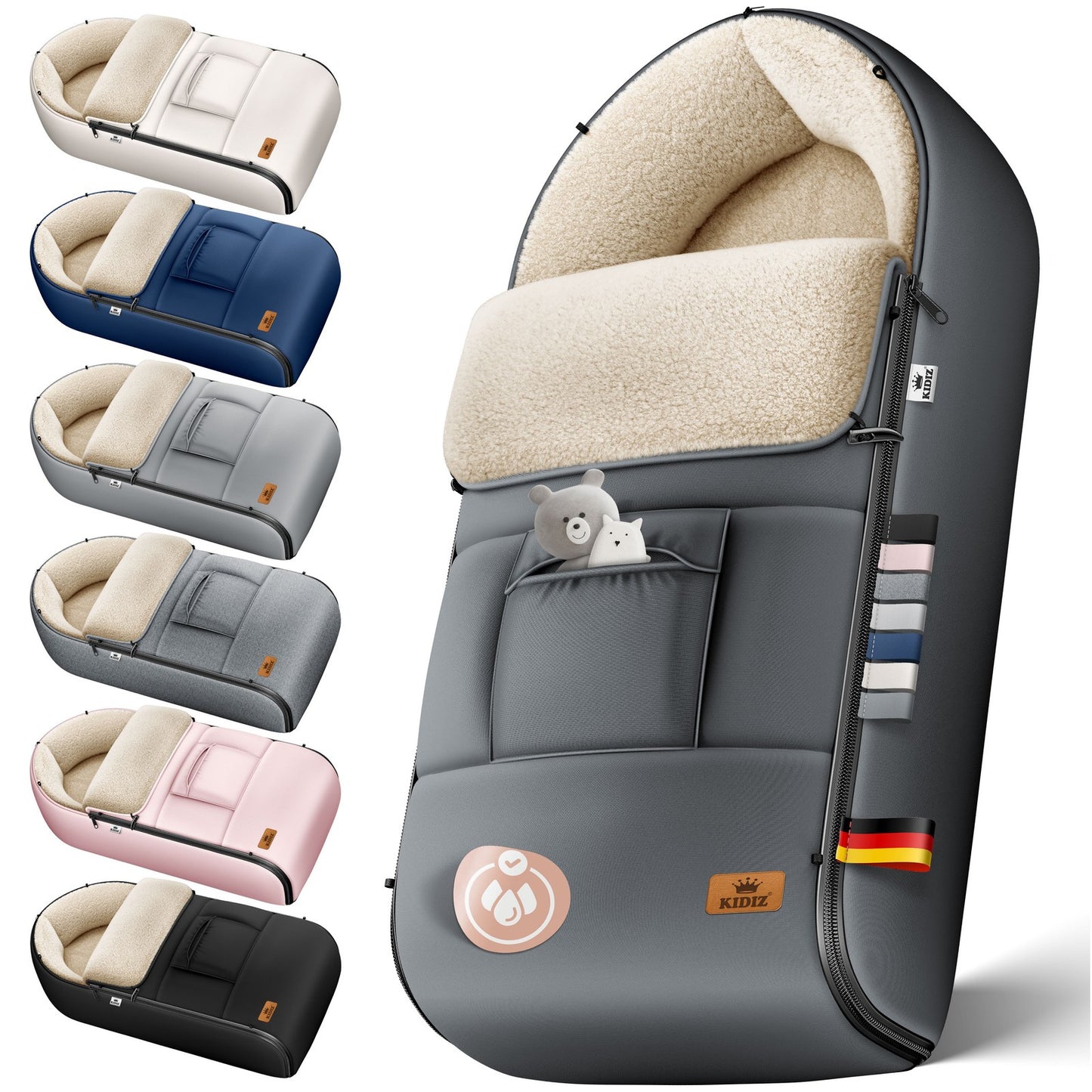 KIDIZ® Babyfußsack Baby Winterfußsack Kinderwagenfuß