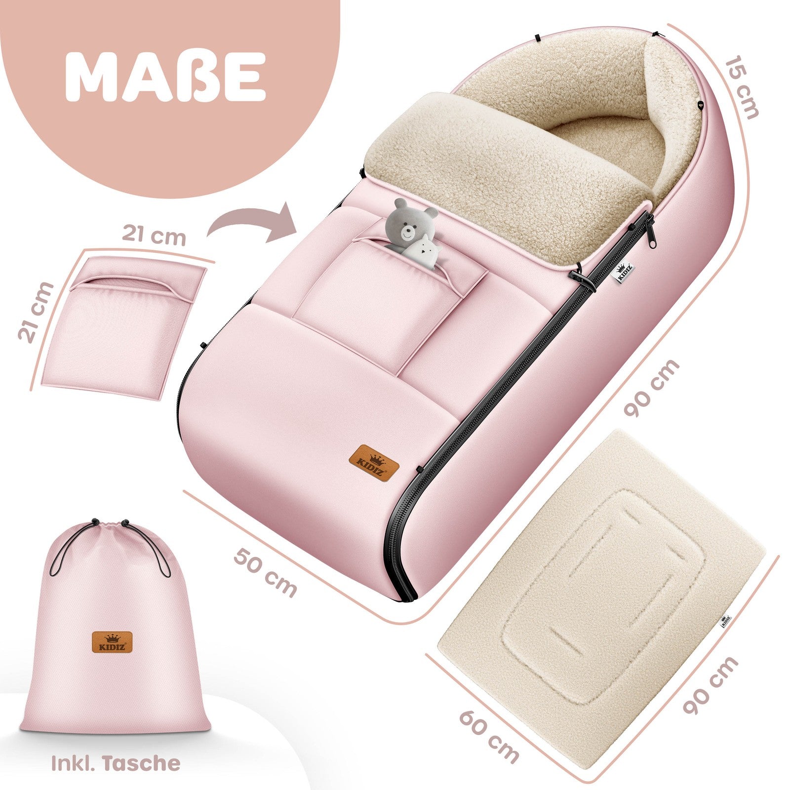 KIDIZ® Babyfußsack Baby Winterfußsack Kinderwagenfuß